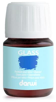 DARWI - DA0700030700C - Un flacon de Peinture Sur Verre - Coloris Jaune - 30 ML - DARWI GLASS