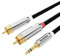 AKORD Stereo 3.5mm Jack Plug to TWIN 2 x RCA PHONO Audio Lead GOLD CABLE (5 Metre)