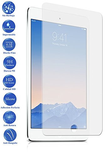 Todotumovil Protector de Pantalla Apple iPad Air 1 2 iPad 5 de Cristal Templado Vidrio 9H para Tablet