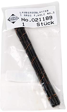 12x Laubsägeblatt für Holz 1,0 x 130 mm