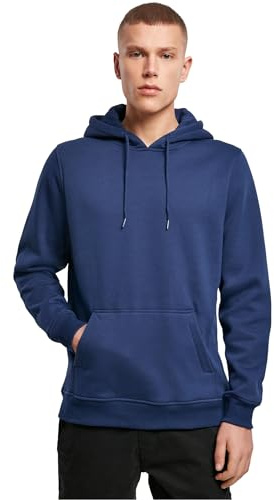 Build Your Brand Herren Kapuzenpullover Heavy Hoody, lässiger Hoodie für Männer, M, light navy
