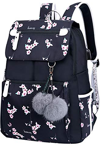 Backpack for Teens With USB Charging Port - Large Travel Rucksack for High School, College, Middle School - Laptop Bag for Girls, Women