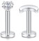 10mm 16G G23 Titan Knorpel Ohrring Piercing Ohrstecker intern Gewinde Labret Schmuck