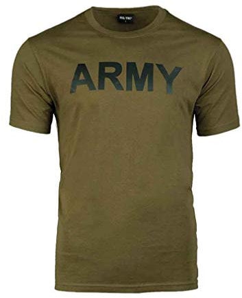 Mil-Tec Ejército Camiseta, Verde Oliva, Extra-Large para Hombre