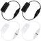 Boisbresil USB Cable Switch on off USB Male to Female Cable with Switch USB Cable Rocker Switch USB Inline Rocker Switch for Table Lamp LED Light Strip(Black and White)