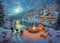 Ceaco - Thomas Kinkade - Disney Dreams Collection - Holiday - Mickey and Minnie Christmas Lodge - 1000 Teile Puzzle