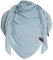KNIT FACTORY - Lola Dreieckstuch - Fein Gestrickter Damen Schal - Tuch Schal - Für Frühling und Sommer - Baumwollmix - Iced Blue - 190x85 cm