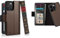 Twelve South BookBook für iPhone 14 Pro Max | MagSafe-kompatible Vollnarbenleder-Schutzhülle mit Ständer + Abnehmbarer Stand-Alone-Leder-Akzent-Hülle, Braun