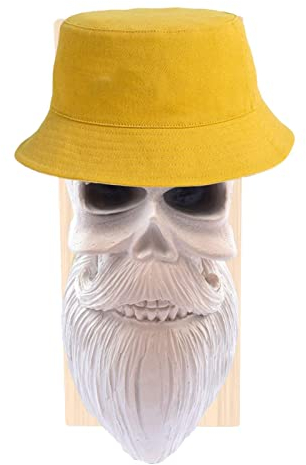 Stronrive Totenkopf Helmhalter,Helme Wandhalterung für Motorrad - Totenkopf Helmhalter mit Bart, Motorradhelm Zubehör