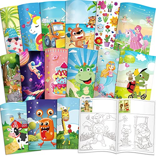 Elfew 20 Stück Mini Malbücher für Kinder, Diy Kunst Malen Büchlein, Malbuch Kinder Set, Mini Malbuch Hochzeit, Gastgeschenke für Kindergeburtstag Party Zubehör
