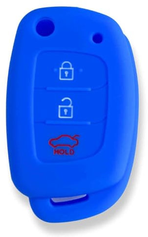 AUTOZOCO Funda Silicona Mando Llave del Coche 3 Botones, Protector Carcasa Llave Coche, Compatible con Kia y Hyundai i30 / i30 Coupe / i40 / IX20 / IX35 / Santa Fe, Botone Abrir, Cerrar y Maletero