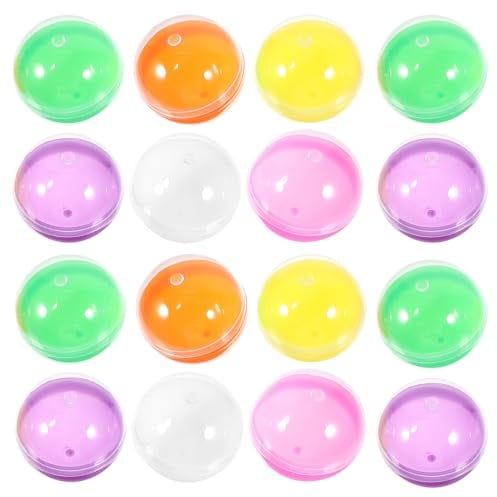 SAFIGLE 50Pcs 45Mm Colorful Gumball - Transparent Plastic Vending Balls for Party Favors Surprises and Diy Crafts