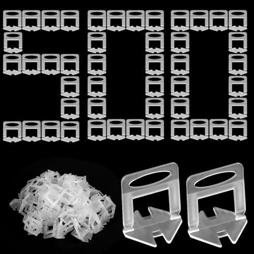 Flintronic 500 Pezzi Clip Distanziatore di Livellamento, Fissaggio Piastrelle Monouso Supporto Distanziatore, per Piastrelle 3mm, Distanziatori Livellanti per Piastrelle Bagno Cucina Terrazzo