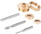 SpeTool Router Inlay Kit, Solid Brass Router Inlay Bushing Kit Includes 1/8 Inch and 1/4 Inch Cutting Diameter with 1/4 Shank Carbide Spiral Upcut Router Bit, Router Bushing Guide Set for Wood