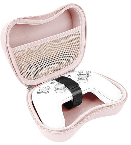 Linkidea Reise-Tragetasche, kompatibel mit Google Stadia, Gaming-Zubehör, Controller-Box, schützende Hartschalen-Aufbewahrungstasche (Rosa), rose