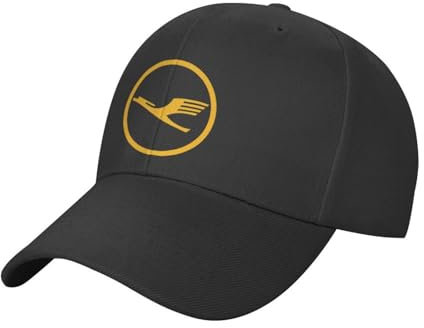 QIYAEUA Lufthansa Baseballkappe Männer Frauen Snapback Trucker Mode Mesh Hut Outdoor Sport Laufen Verstellbares Geschenk