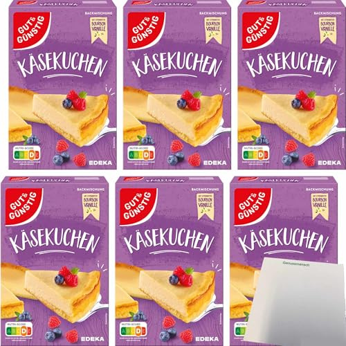 usy Bundle für Gut&Günstig Käsekuchen mit Bourbon-Vanille 6er Pack (6x520g Packung) + usy Block
