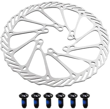 Raheem 2Pcs 160mm Disc Brake Rotor with 12 Pcs Screws Bike Disc Bike Brakes for MTB Parts Carrera Bike Parts G3 Stainless Steel Bicycle Disc with Bolts for Road Bike Mountain Bike MTB BMX?14Pcs) (14)