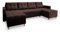 Masseno Ecksofa Milo U mit Schlaffunktion U-Form, Sofa mit Bettkasten, Wohnzimmersofa, Couch, Soffa, Bettsofa, Couchgarnitur- Braun, Kronos 06