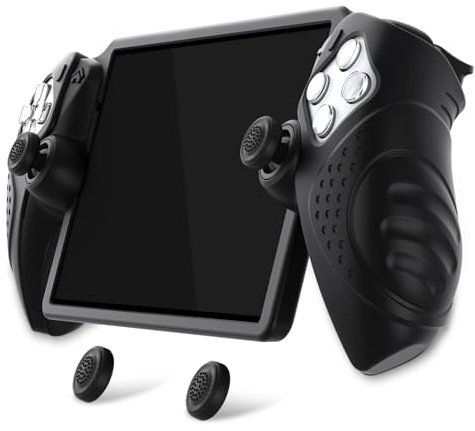 PlayVital Design for PS Portal Cover, Guardian Edition Silicone Protective Case for PS Portal Remote Player with Thumb Grips - Shockproof, Anti-Slip Grip Accessories - Black