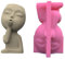 Molde de silicona para cara de muñeca para maceta, arcilla, cemento, yeso, hogar, jardín, macetas, mu, muñeca humana