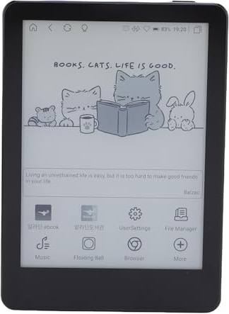 Annadue EREADER, 6 ”HD Blare Touchscreen, Bluetooth, WiFi, 4GB LPDDR3 64 GB EMMC 300ppi Electronic Book Reader mit Reading Light, für Android 11 (Black)