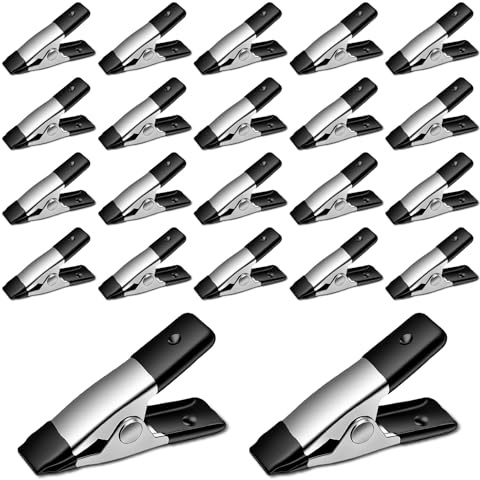 20 Pcs 2 Inch Mini Spring Clamps, Small Metal Clips Heavy Duty Spring Clamp | Open Mouth is 0.79 Inch, for Crafts, Backdrop, Home Decoration, Woodworking, Photography