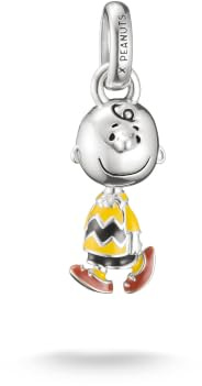 THOMAS SABO x PEANUTS Charm-Anhänger Charlie Brown, 925 Sterling Silber