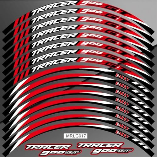 Accessori Moto Strisce Riflettenti Sul Bordo Del Cerchio Adesivi Per Ruote Per Yamaha Per TRACER 900 GT(Style 2)