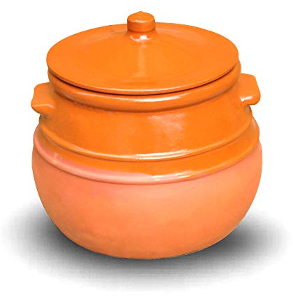 Cazuela de terracota (Puchero) 3,5 L, 22 cm de diámetro x 23 cm de alto