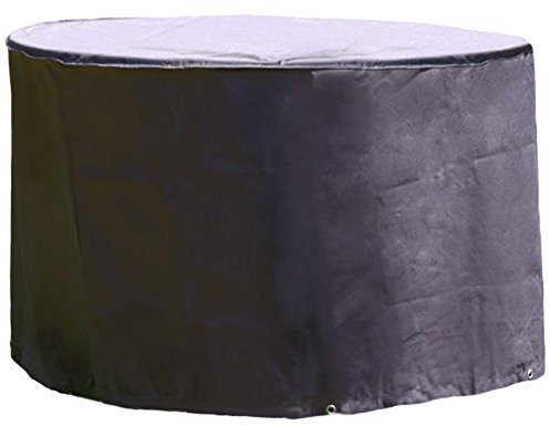 Friedola 15159 Wehncke Deluxe Housse/Bâche de Protection pour Salon de Jardin/Table Ronde Noir Diamètre 125 x 83 cm