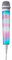 Singing Machine SMM225W Wired Microphone with LED Flashing Lights & 3 Metre Cord, White