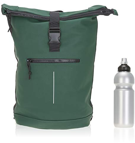 New Rebels Mart Time Bag Kurierrucksack Plane 51.1135 63 Grün +f | Fahrradrucksack Rucksack wasserabweisend Laptopfach Sport Freizeit Fitness Reise Wertfach Roll-Top + Trinkflasche