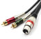 SiYear XLR Buchse zu 2 x Phono RCA Stecker Adapter Y Splitter Patch Kabel, XLR Buchse 3 Pin zu Dual RCA Stecker Stereo Audio Kabel Stecker (3M/10FT)