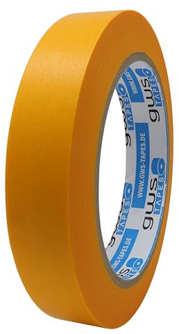 gws 1 Rolle Goldband, Malerband zum Abkleben zum Streichen, Malen, Lackieren, Basteln und vielem mehr, Maler-Abdeckklebeband, Rückstandsfrei entfernbar, dünn & stabil mit 50 m x 19 mm