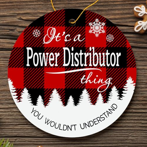 New Job Christmas Tree Ornaments 2025 - It's a Power Distributor Thing, You Wouldn't Understand - Xmas Gift Ideas Ornament with New Job Power Distributor Ornament Plastic 3 Flat