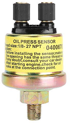 Tbest Pressione Olio Motore,Sensore Pressione Olio Motore, Ricambio Universale 1/8 Npt Sensore Pressione Olio Motore Sostituzione per Indicatore Aftermarket