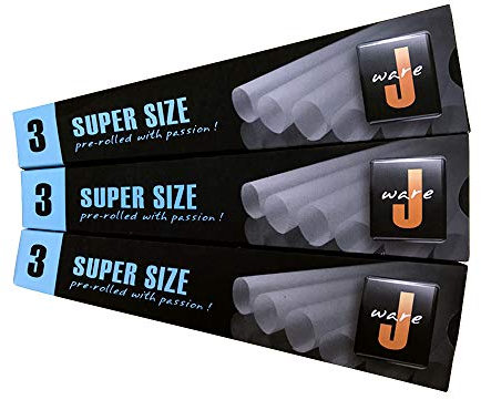 JWARE Konisch Hülsen 3 x 3 Stück aus natürlichem Hanfpapier vorgedrehte Joint Hülsen 180mm vorgerollte Joint Cones