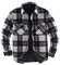 ZENTHACE Herrenjacke aus warmem Sherpa-Fleece, kariert, Flanellhemd (komplett mit Sherpa-Fleece gefüttert) schwarz/grau L