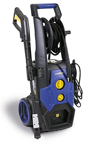 GOODYEAR Idropulitrice ad alta pressione 2200 W, 170 bar, 390 l/h, kit schiumogeno, tubo ad alta pressione (5 m), lancia a getto regolabile, per Auto, Casa, Giardino