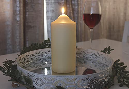 Marco Paul 16cm Large Pillar Candle Long Burning 170 Hour - Vanilla Scented Candles - Large Candles for Weddings & Home Decoration - Decorative Church Candle for Christmas Decoration