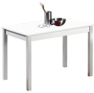 ASTIMESA Fija Mesa de Cocina, Metal, Blanco, 110x70cm