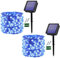 Useber Guirnalda Luces Exterior Solar,2 Pack 120LED 12M Cadena de Luces Decorativas,IP65 Impermeable 8 Modos,Guirnaldas Luminosas para Interior,Balcón,Jardines,Fiesta, Navidad (Azul)