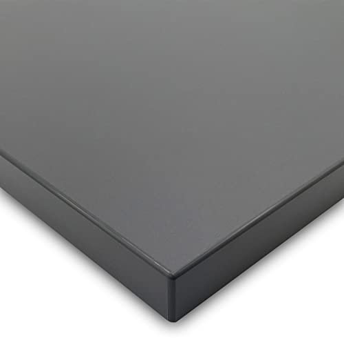 X57 Tischplatte 19mm Dekorplatte nach Maß Holzplatte melaminharzbeschichtet Spanplatte mit 2mm ABS Kante Umleimer (40x40cm. Anthrazit)