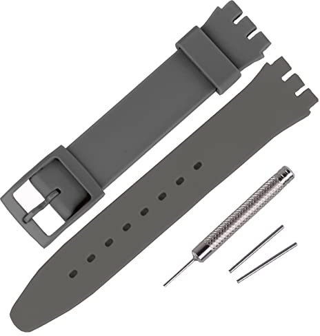 Rihahisy Bracelet de montre en caoutchouc de silicone pour montre Swatch, 20 mm