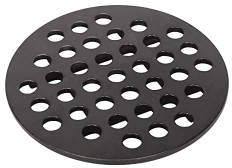 Vankey Round cast Iron Bottom fire Grate for Kamado Joe JR High Heat Charcoal Plate Fire Grate Replacement Parts for Kamado Joe Charcoal Grill (7.5 Inch)