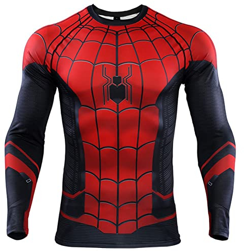 Superhelden-Kompressions-T-Shirt, Fitness, Fitnessstudio, Workout, Sport, Kostüm, Cosplay, für Damen und Herren (DE/NL/SE/PL, Alphanumerisch, M, Regular, Regular,)