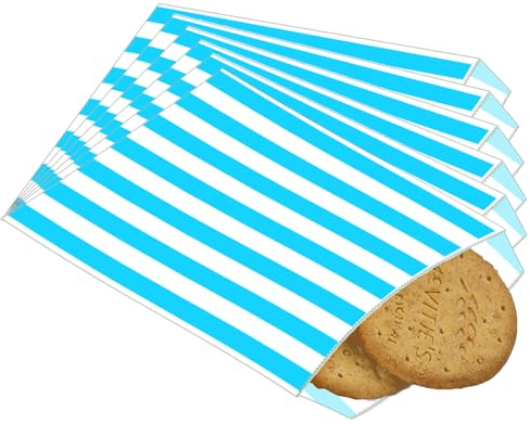 POPOYU 100 Stück Butterbrottüten Klein Candybar Tüten Schwarz,13x18cm Mini Papiertüten Kraft Papier Plätzchentüten für Weihnachten Halloween Bonbon Tüten,Süßigkeiten TütenGeschenktütenVerpackungstüten