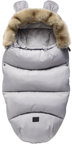 Fußsack Kinderwagen Winter Baby Fußsack Warm Wasserdicht Winddicht Waschbar geeignet für Kinderwagen, Autositz, Sportkinderwagen, Buggy, Babyschale