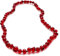 Amberistan Blau Bernsteinkette für Damen - 100% Echter Bernsteinschmuck Halskette - Kollier Handgefertigt aus Zertifizierter Karibischer Barock Perlen - 45 cm (Rot)